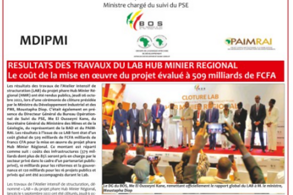 Closing of work on the intensive structuring workshop for the Regional Mining Hub flagship project